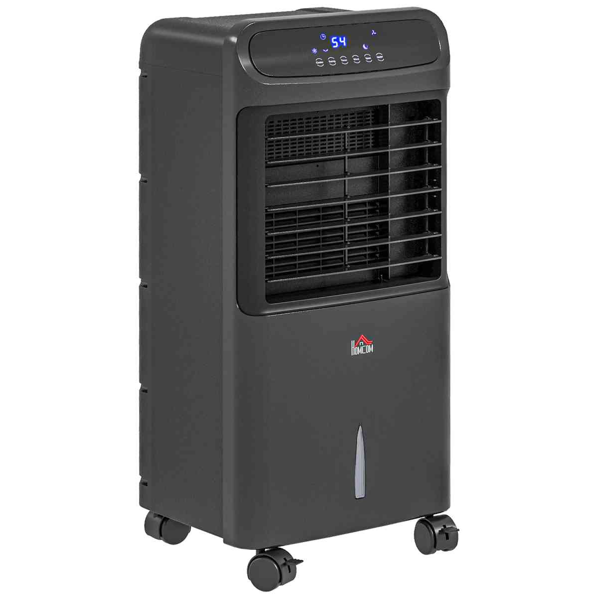 HOMCOM 32" Evaporative Air Cooler with 3.2 Gal Water Tank, 60° Oscillating, 3-In-1 Ice Cooling Fan, Portable Swamp Cooler with Humidifier for Home Office, 3 Modes, 3 Speeds, 12H Timer, Remote, Black