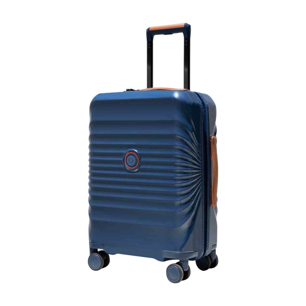 20" Carry on Luggage Lightweight Suitcase TSA Lock USB port Luggage  Wheel lock Artificial leather Top handle Spinner Wheels BLUE