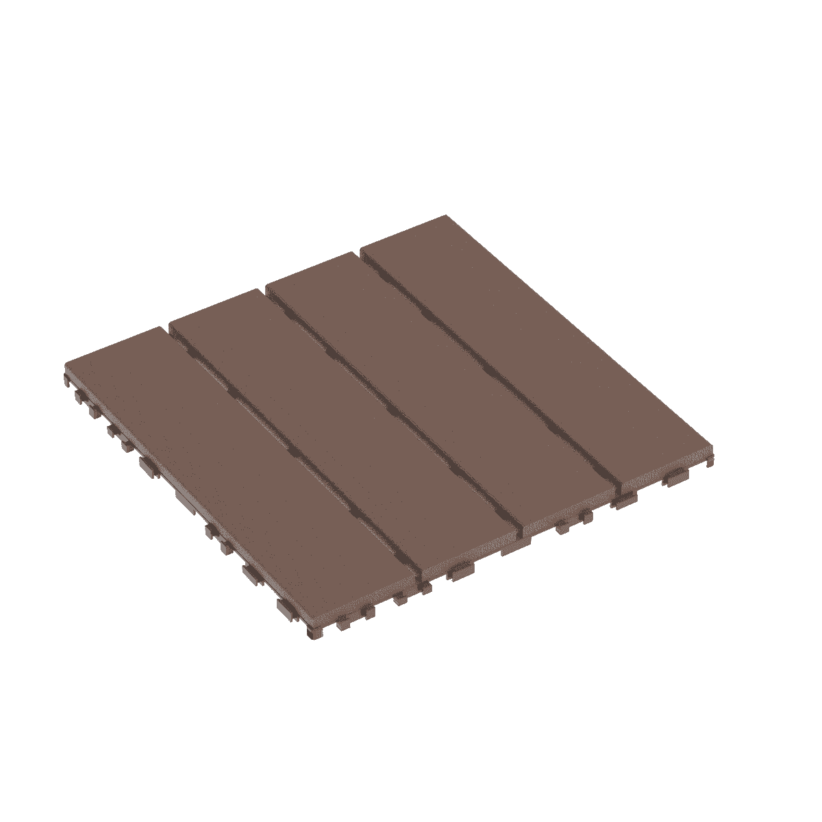 Plastic Interlocking Deck Tiles,44 Pack Patio Deck Tiles,12"x12" Square Waterproof Outdoor All Weather Use, Patio Decking Tiles for Poolside Balcony Backyard, Brown