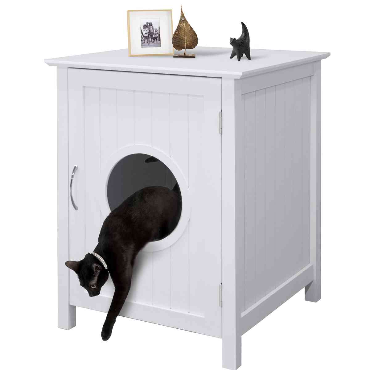 Litter box shell, hidden litter box furniture cabinet, indoor cat room side table, large pet box bedside table, litter box toilet, indoor kennel (w