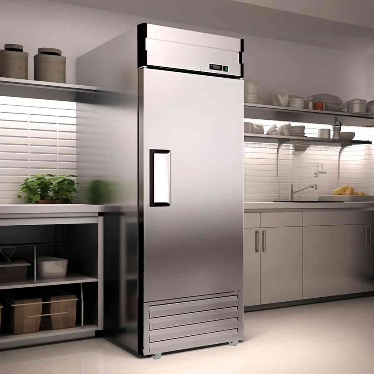27" W Dynamic Cooling Commercial Refrigerator 23 Cu. Ft OmniSmart Temperature Control 33℉~41℉ Stainless Steel Reach-In Commercial Refrigerator Digital Thermostat LED Lighting 3 Shelves