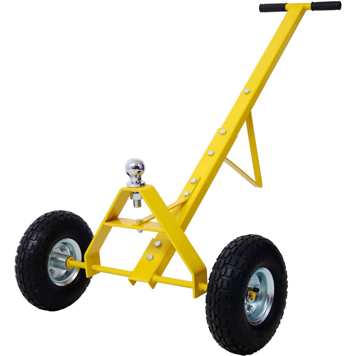 Trailer Dolly with Pneumatic Tires - 600 Lb. Maximum Tongue Weight Capacity,Yellow color