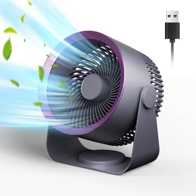 Desktop fan. 6 inch, Usb cable to power the fan. Silent desk fan for home use. Bedside table fan, 90° adjustable. Three speeds.Suitable for living room