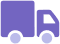 Delivery truck icon in purple