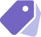 Shopping bag with heart icon in purple